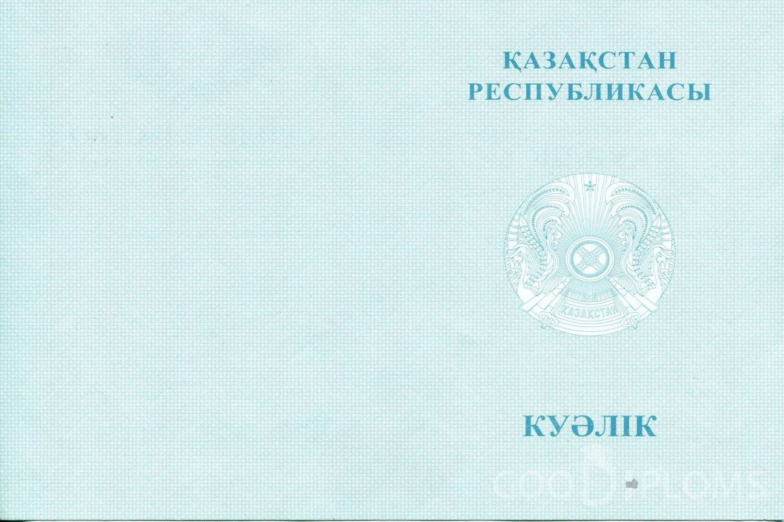 Казахский аттестат за 9 класс - Обратная сторона- Черкассы